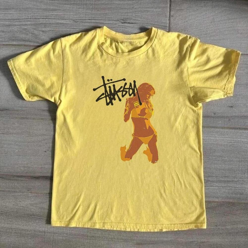 Stussy Yellow Graphic Tee